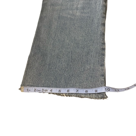 Zara 1975 Denim Jeans Cropped Flare High Rise Western Size 2 Small - Picture 11 of 12